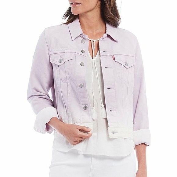 Levi’s Lavender Ombre Trucker Denim Jacket Sz M Brand New